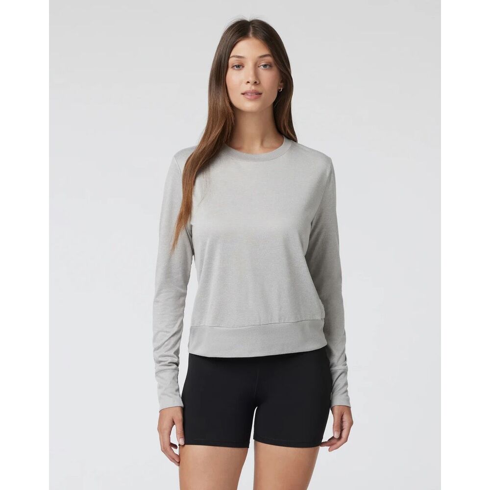Vuori Daydream Crew Performance Grey Top Size XL